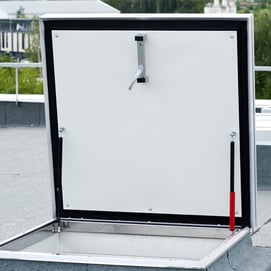 Gas-Strut-on-Access-Control-Panel