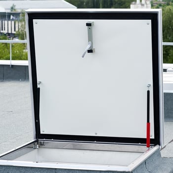 Gas-Strut-on-Access-Control-Panel